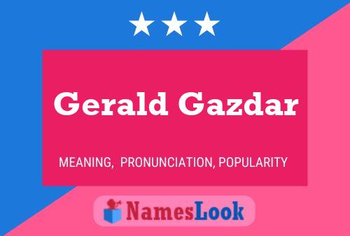 Gerald Gazdar 名字海报