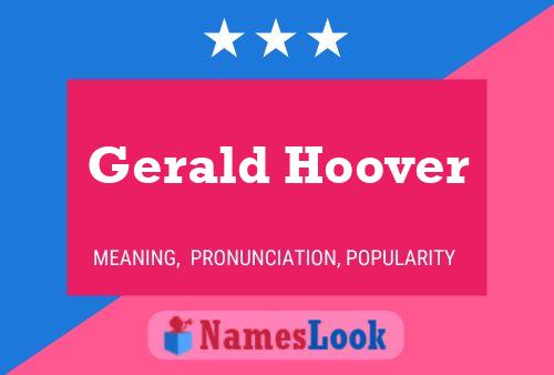 Gerald Hoover 名字海报