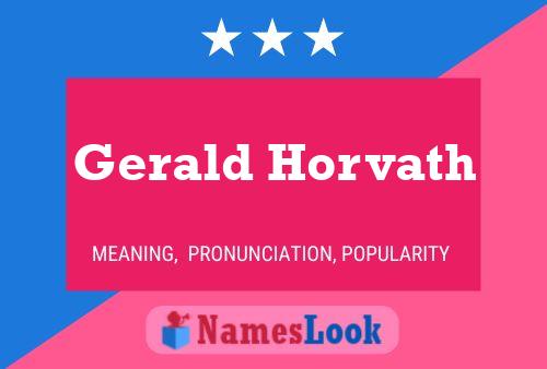 Gerald Horvath 名字海报