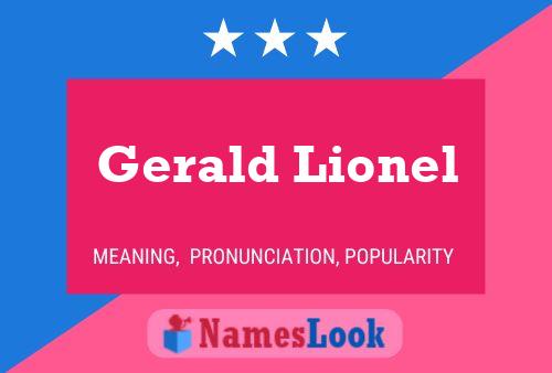 Gerald Lionel 名字海报