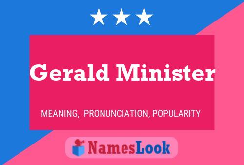 Gerald Minister 名字海报