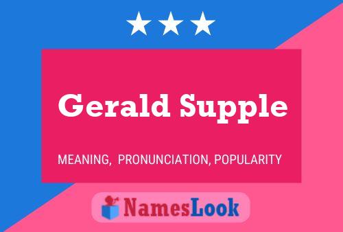 Gerald Supple 名字海报