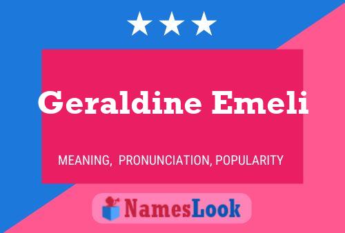 Geraldine Emeli 名字海报