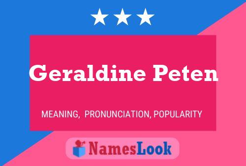 Geraldine Peten 名字海报