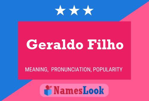 Geraldo Filho 名字海报