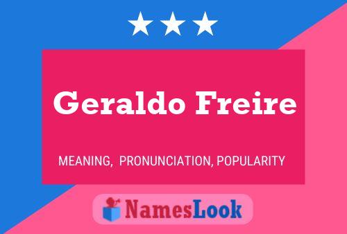 Geraldo Freire 名字海报