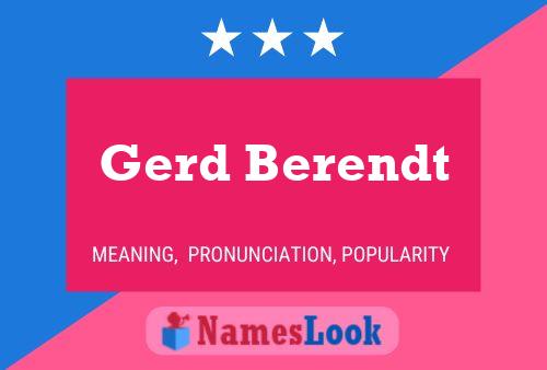 Gerd Berendt 名字海报