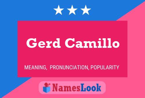 Gerd Camillo 名字海报