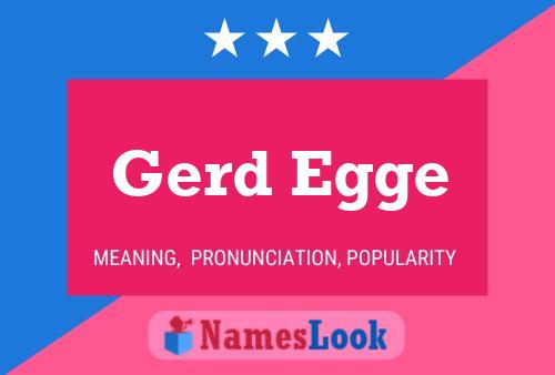 Gerd Egge 名字海报