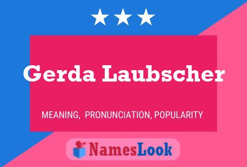 Gerda Laubscher 名字海报