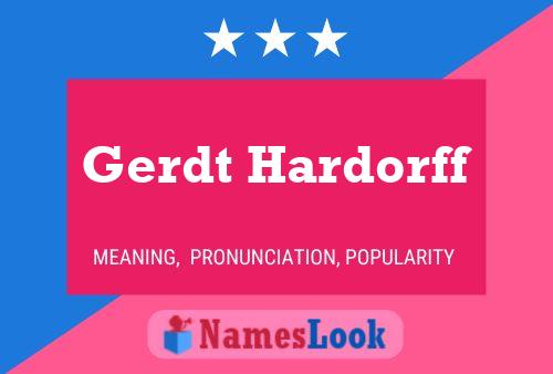 Gerdt Hardorff 名字海报