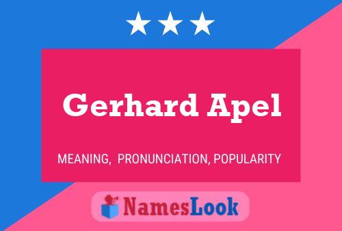 Gerhard Apel 名字海报