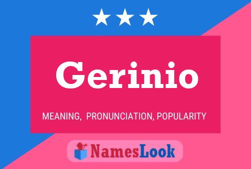 Gerinio 名字海报