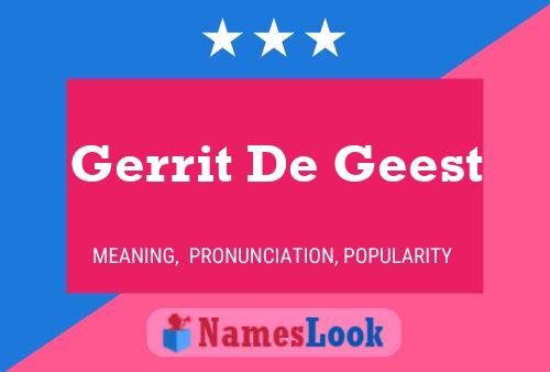 Gerrit De Geest 名字海报