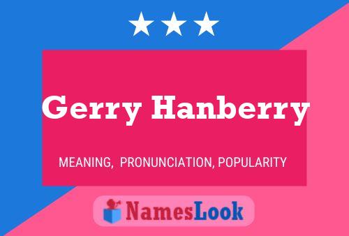 Gerry Hanberry 名字海报