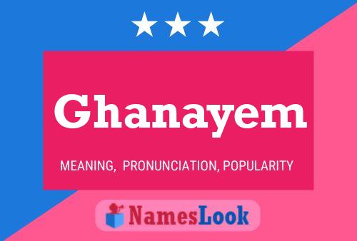 Ghanayem 名字海报