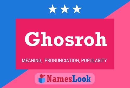 Ghosroh 名字海报