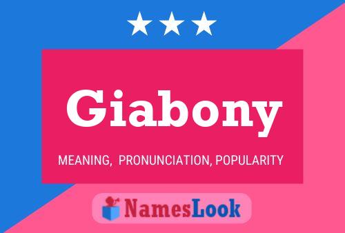 Giabony 名字海报