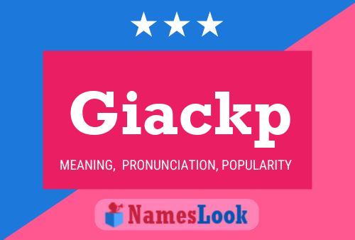 Giackp 名字海报