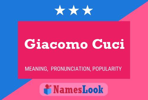 Giacomo Cuci 名字海报