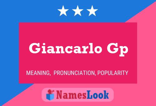 Giancarlo Gp 名字海报