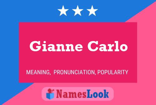 Gianne Carlo 名字海报