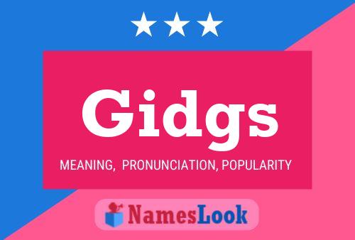 Gidgs 名字海报