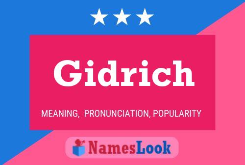 Gidrich 名字海报