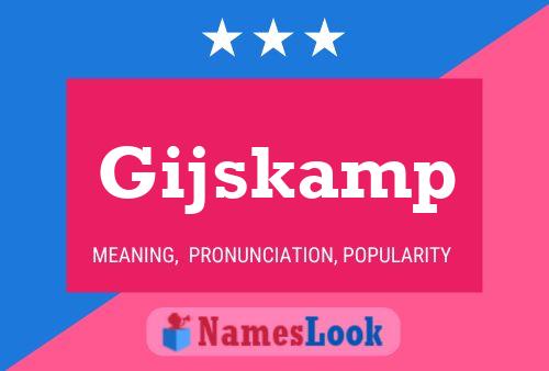 Gijskamp 名字海报