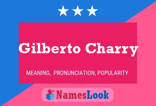 Gilberto Charry 名字海报