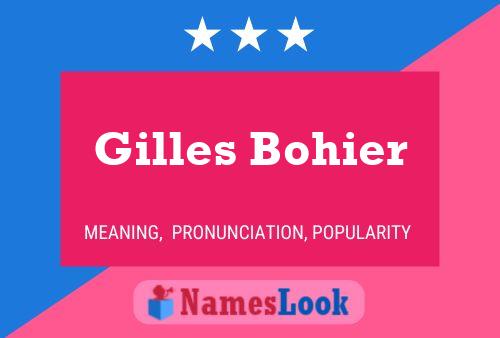 Gilles Bohier 名字海报