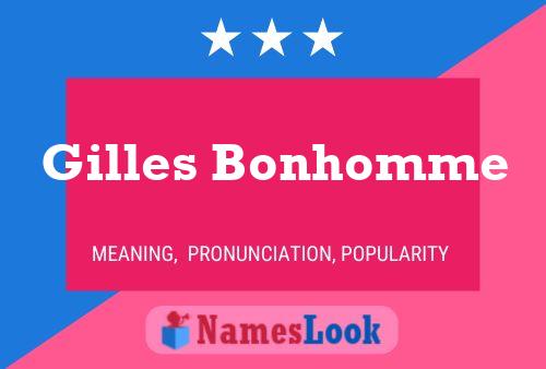 Gilles Bonhomme 名字海报