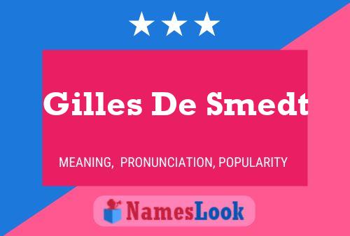 Gilles De Smedt 名字海报