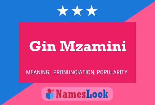 Gin Mzamini 名字海报