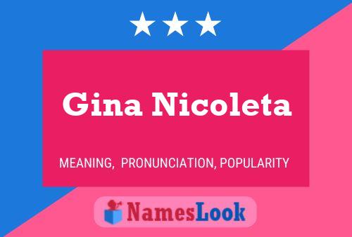 Gina Nicoleta 名字海报