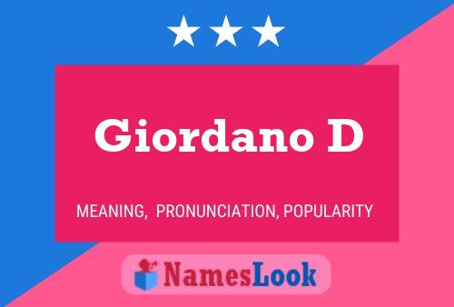 Giordano D 名字海报