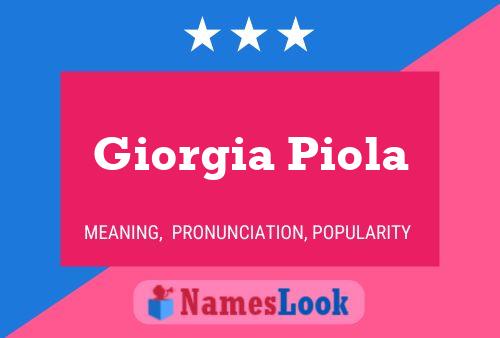 Giorgia Piola 名字海报