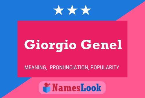 Giorgio Genel 名字海报