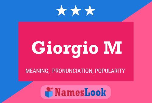 Giorgio M 名字海报