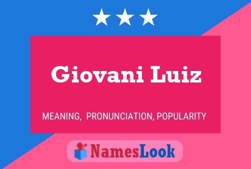 Giovani Luiz 名字海报