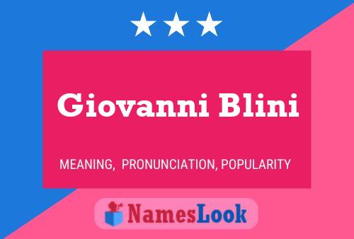 Giovanni Blini 名字海报