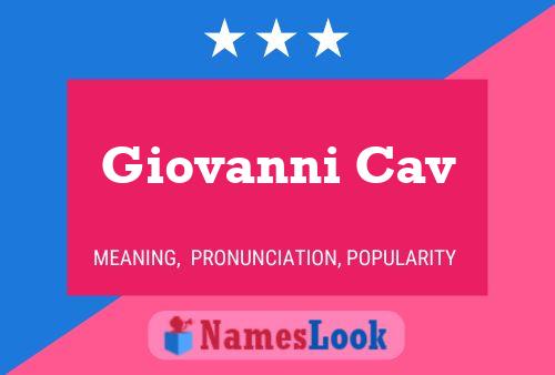 Giovanni Cav 名字海报