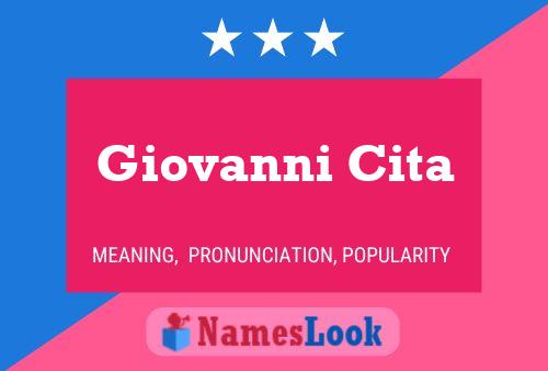 Giovanni Cita 名字海报