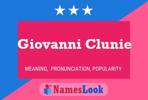 Giovanni Clunie 名字海报