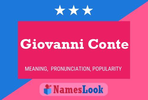 Giovanni Conte 名字海报