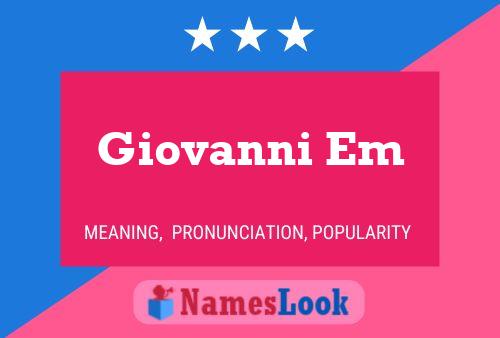 Giovanni Em 名字海报