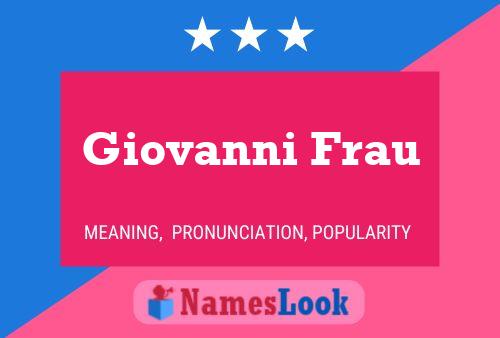 Giovanni Frau 名字海报