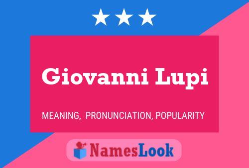 Giovanni Lupi 名字海报