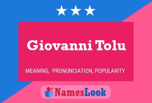 Giovanni Tolu 名字海报