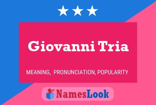 Giovanni Tria 名字海报